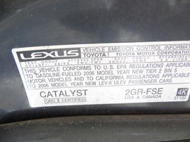 2006 LEXUS IS350 BLACK 3.5L AT Z17817